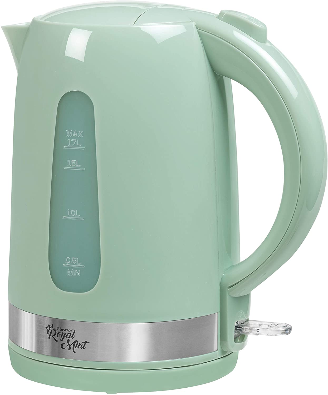Bestron Designer Kettle with Automatic Boil Stop, Royal Mint, 1.7 Litre, 22