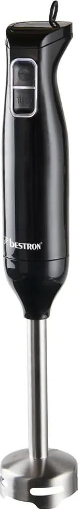 Bestron hand blender, immersion blender with 2 speed settings & ergonomic handle, detachable shaft, material: stainless steel, color: black/silver