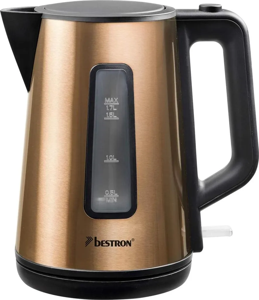 Bestron Kettle - Capacity: 1.7 liters - Wattage: 2200 - Color: Copper