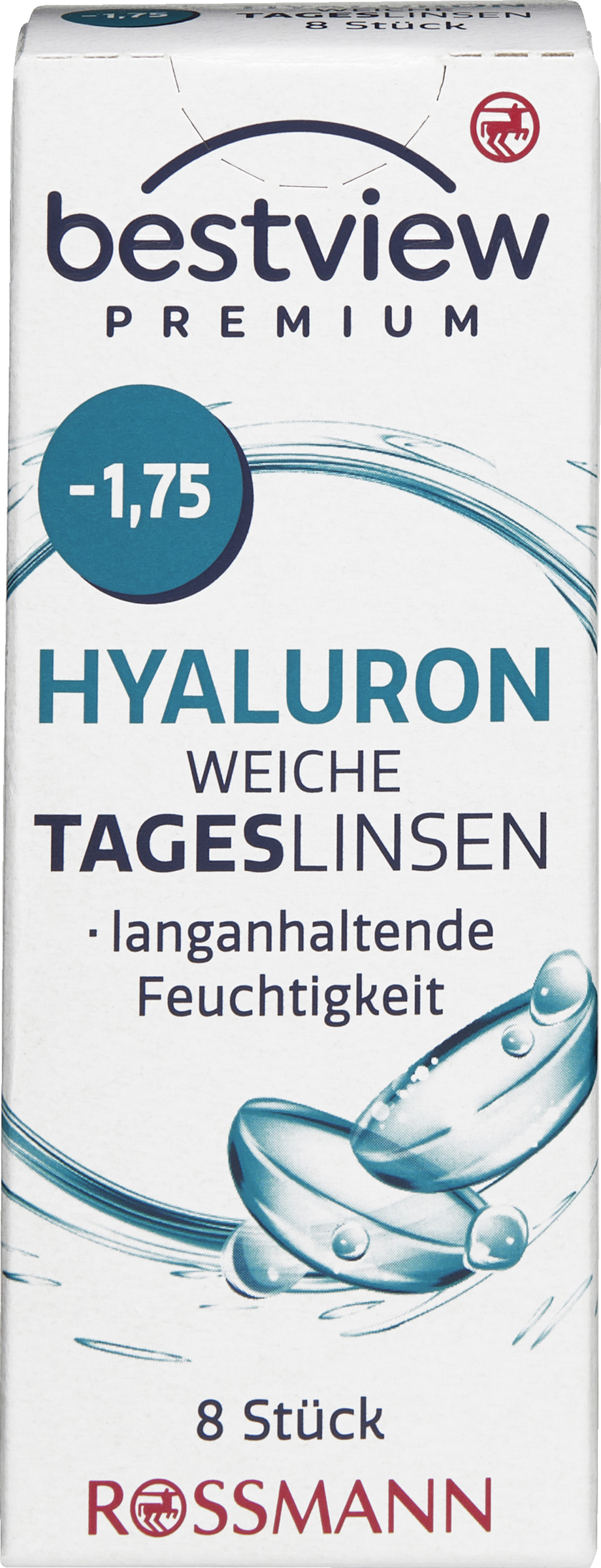 BestView Premium Soft Daily Contact Lenses Hyaluronic Acid -1.75