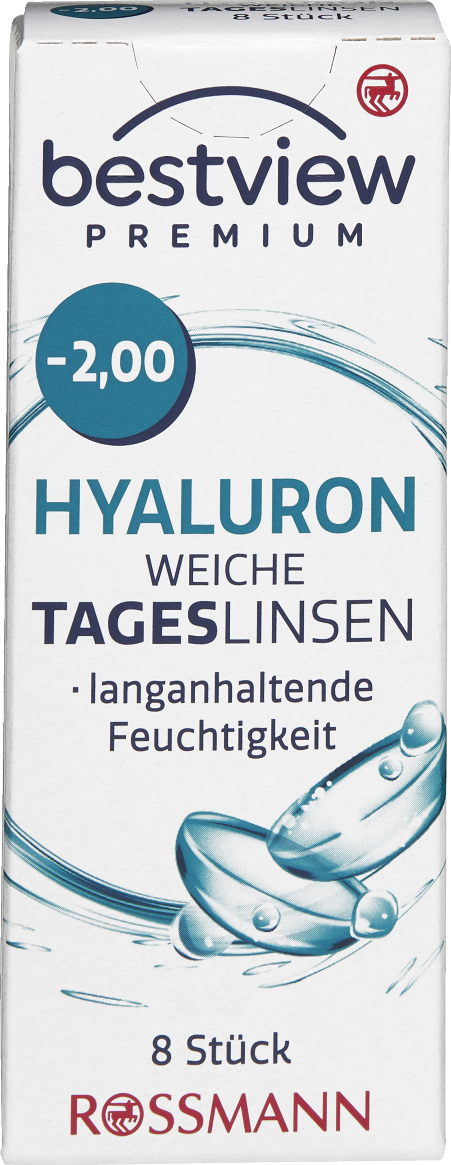 BestView Premium Soft Daily Contact Lenses Hyaluronic Acid -2.00