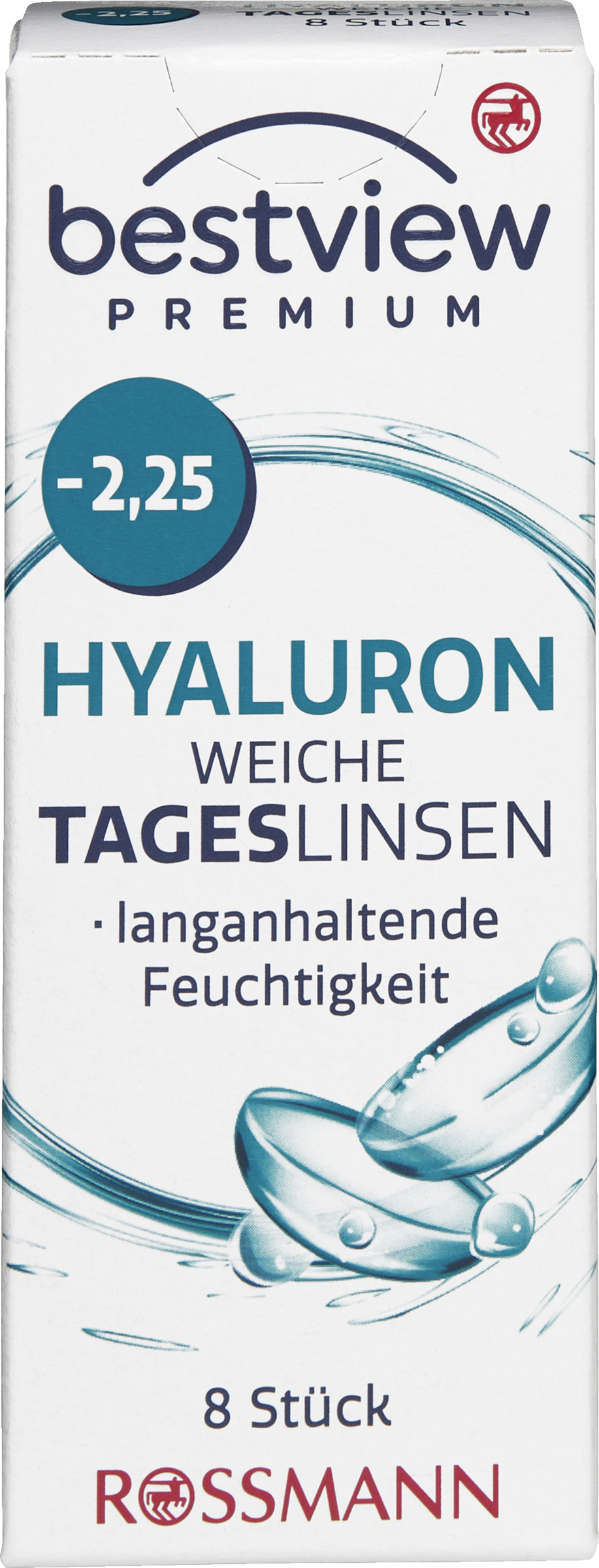 BestView Premium Soft Daily Contact Lenses Hyaluron -2.25