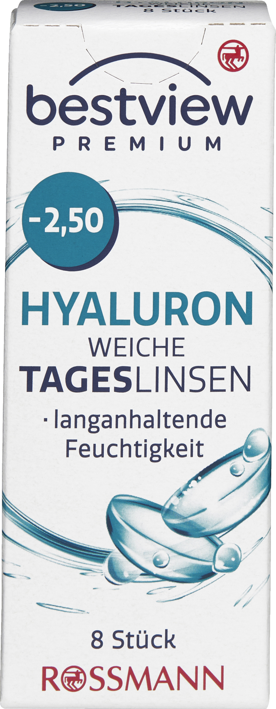 BestView Premium Soft Daily Contact Lenses Hyaluron -2.50