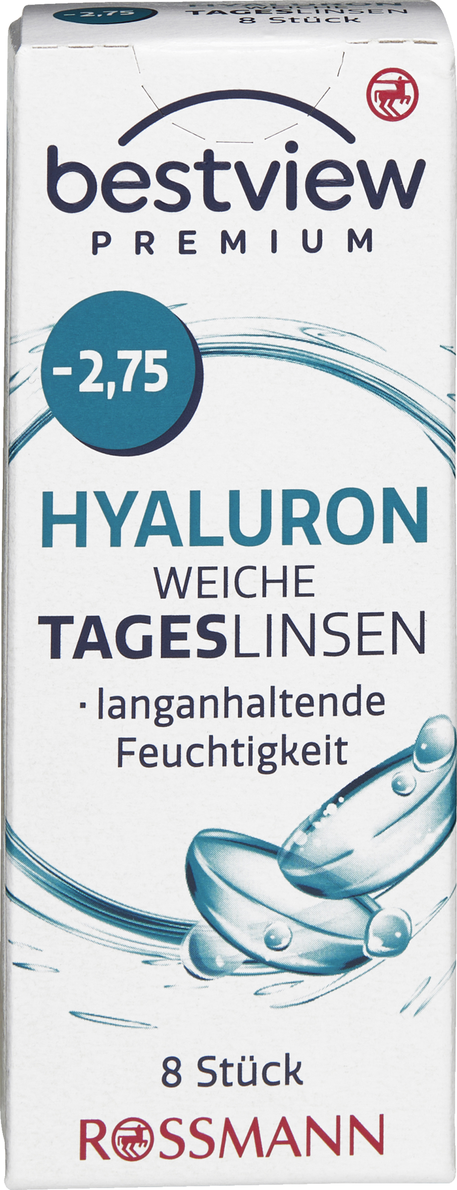 BestView Premium Soft Daily Contact Lenses Hyaluron -2.75