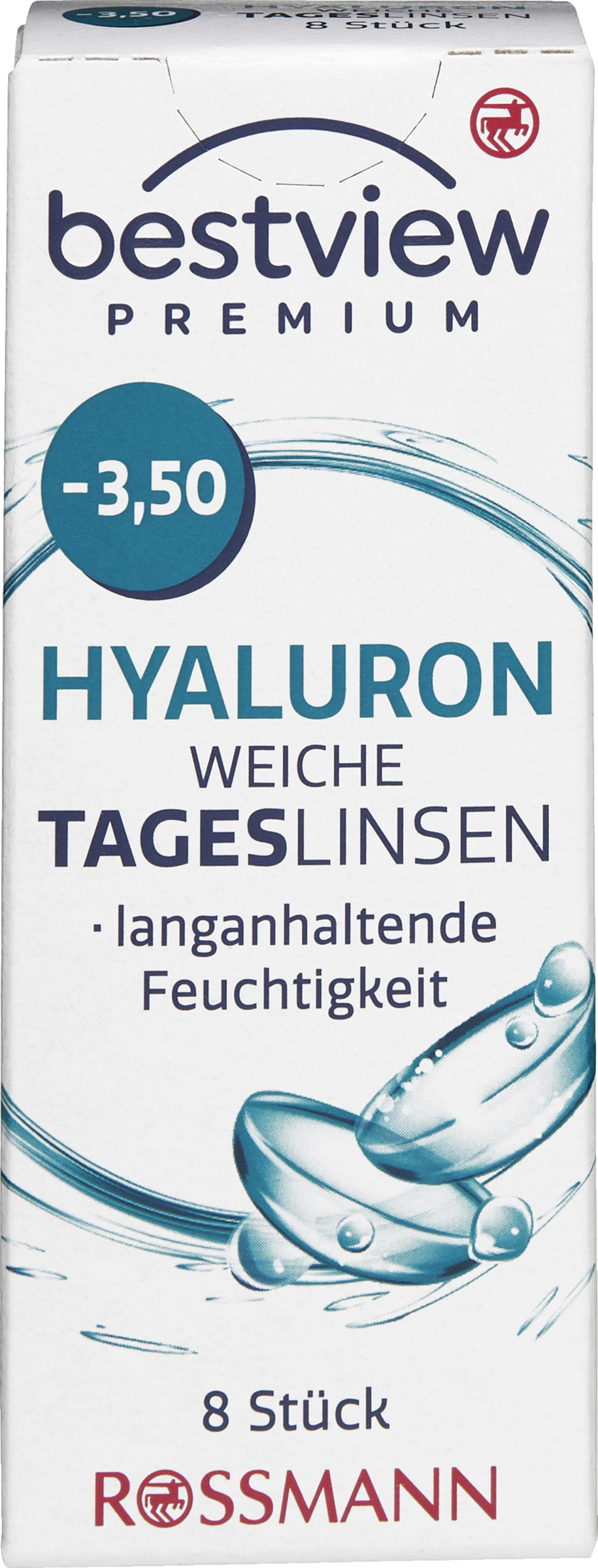 BestView Premium Soft Daily Contact Lenses Hyaluronic Acid -3.50