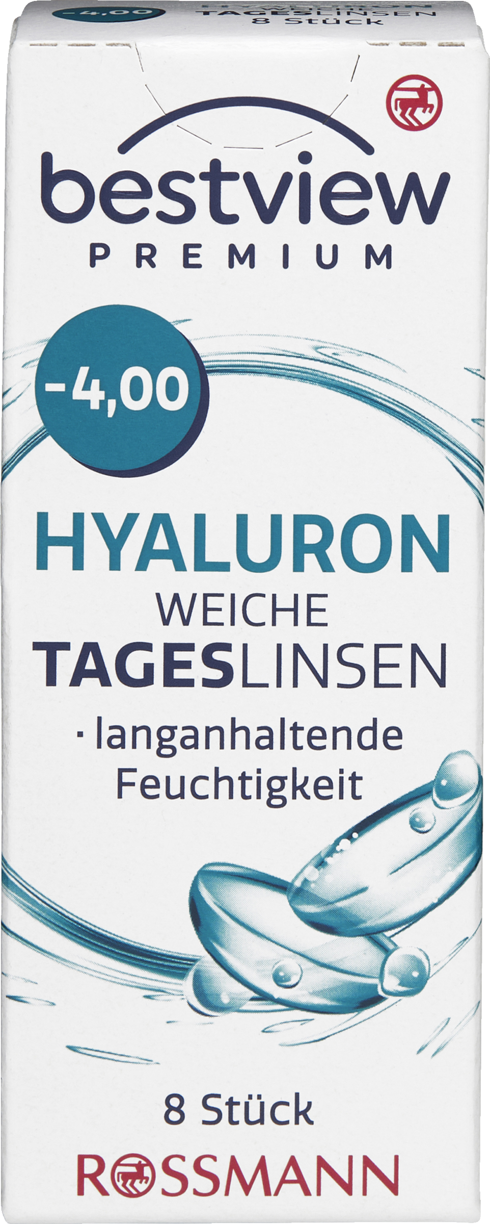 BestView Premium Soft Daily Contact Lenses Hyaluronic Acid -4.00