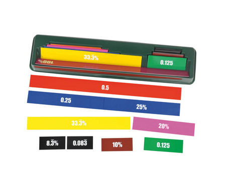 Betzold decimal and percentage strips, in a sorting box