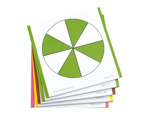 Betzold colored fraction cards, 115 pieces