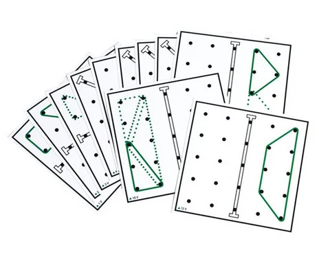 Betzold cards for transparent geometry boards “Mirror symmetry”