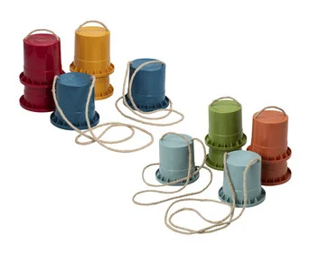 Betzold stilts made from bio-based treeNside material, colorful, set of 6