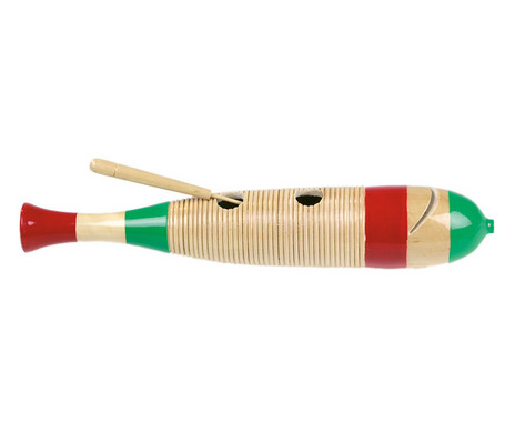 Betzold Mexican wooden guiro, fish shape