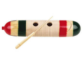 Betzold Mexican Wooden Guiro, Cucumber Shape
