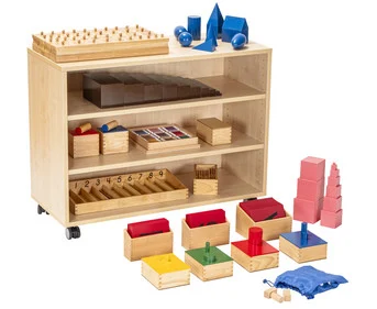 Betzold Montessori learning trolley with 13 basic materials