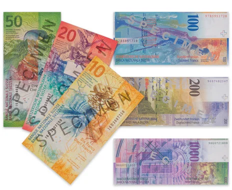 Betzold Accounting Money Swiss Franc Banknotes 32g