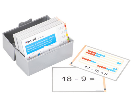 Betzold abacus card set in card box, numbers up to 20