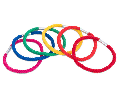 Betzold Rainbow Rings made of cotton, 6 pieces