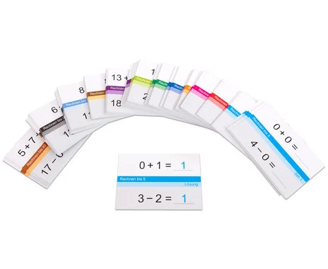 Betzold self-study flashcards for math in primary school, set of 5