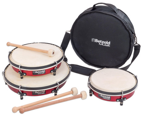 Betzold drum set including sturdy carrying case