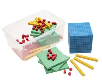 Betzold base-ten set made of treeNside material, colored