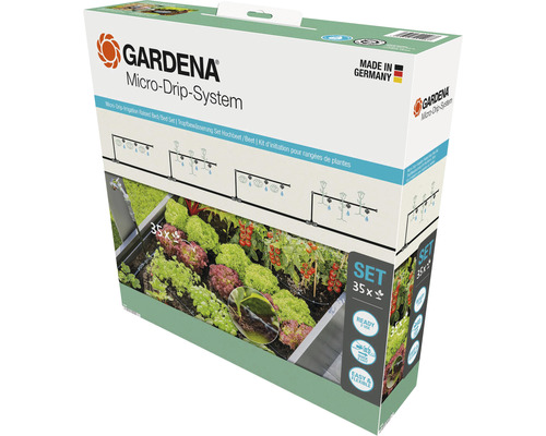 GARDENA Micro-Drip Start Set irrigation kit for raised beds/garden beds (for up to 35 plants)