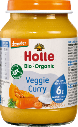 Holle baby food Menu Veggie curry with quinoa from the 6th month, demeter, 190 g