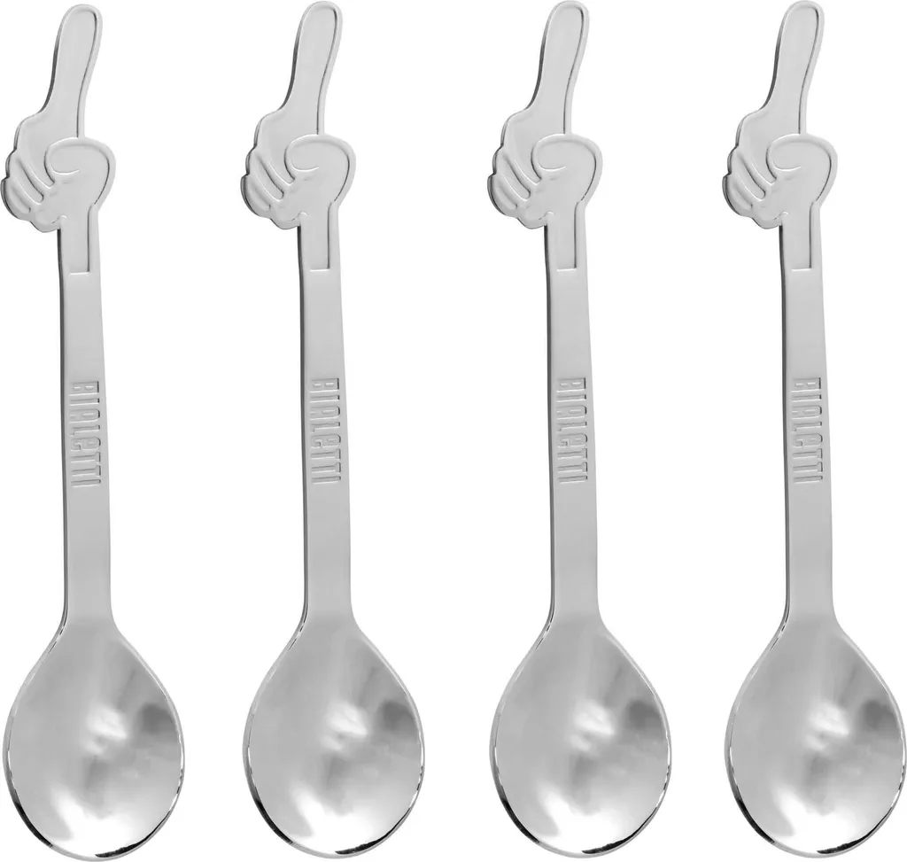 Bialetti Perfetto Moka espresso spoon set 4 pieces.