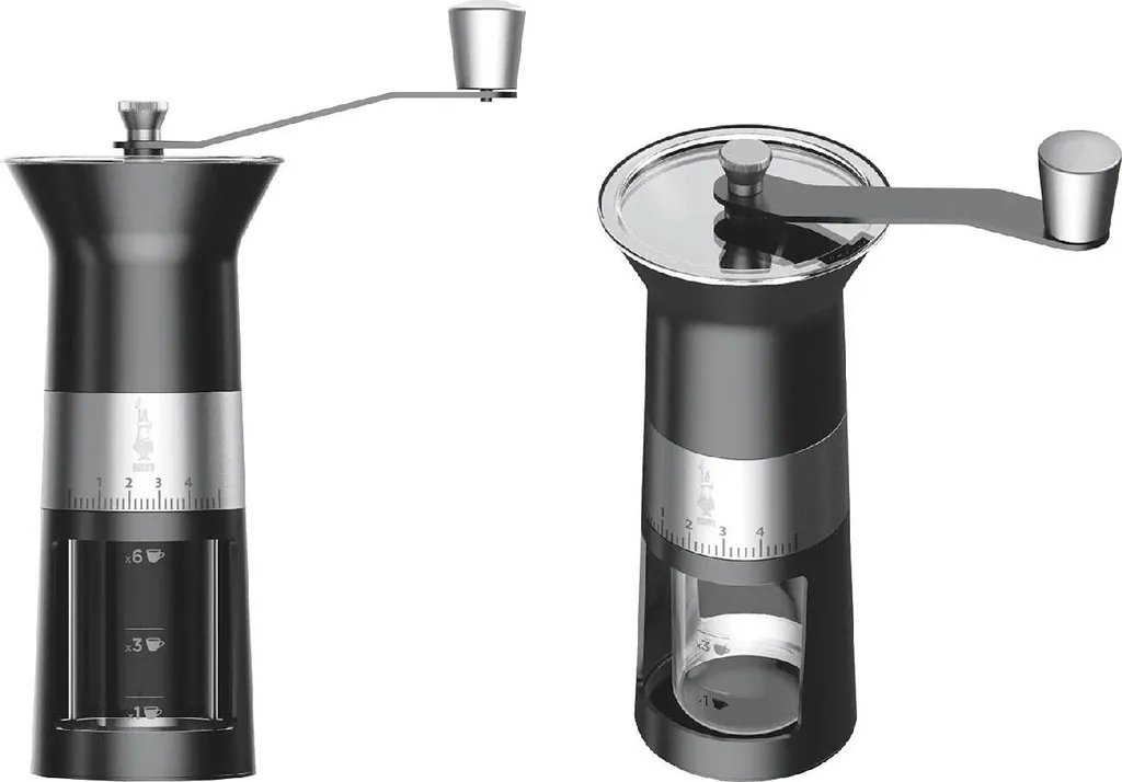Bialetti Manual Coffee Grinder, Stainless Steel, Matte Black