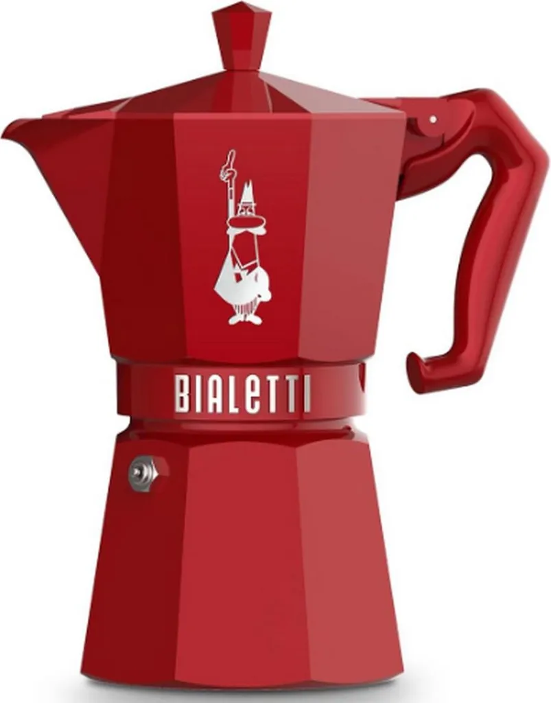 BIALETTI Moka Exclusive 6 red cups