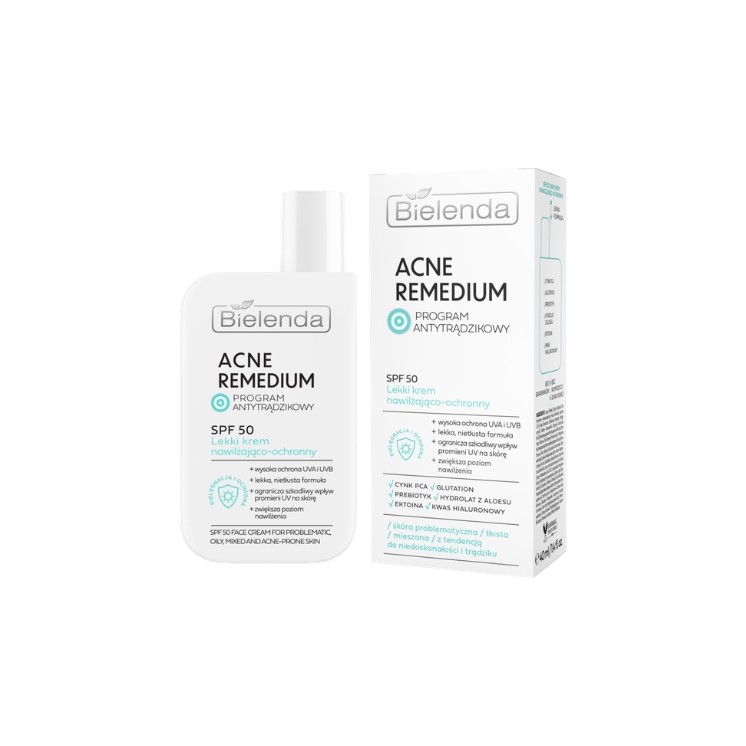Bielenda Acne Remedium Light Moisturizing and Protective Face Cream SPF50 40 ml