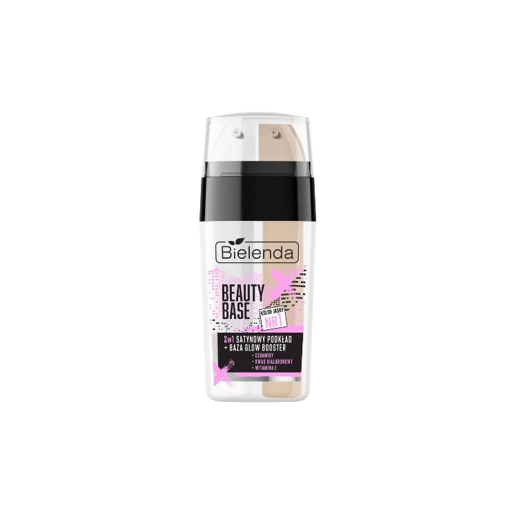 Bielenda Beauty Base 2in1 satin Foundation + Glow Booster Base /01/ 2x7.5 g