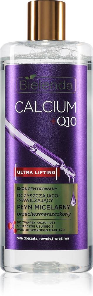 Bielenda Calcium + Q10 Concentrated cleansing and moisturizing micellar fluid micellar cleansing emulsion with anti-wrinkle effect