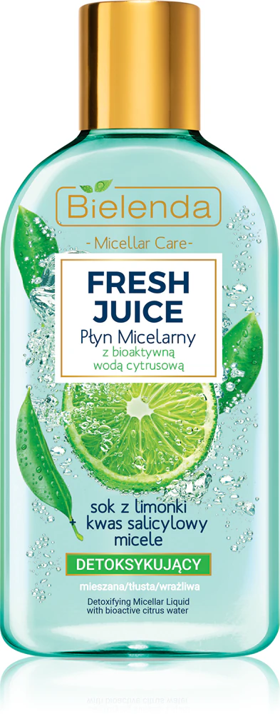 Bielenda Fresh Juice Lime micellar water for combination and sensitive skin