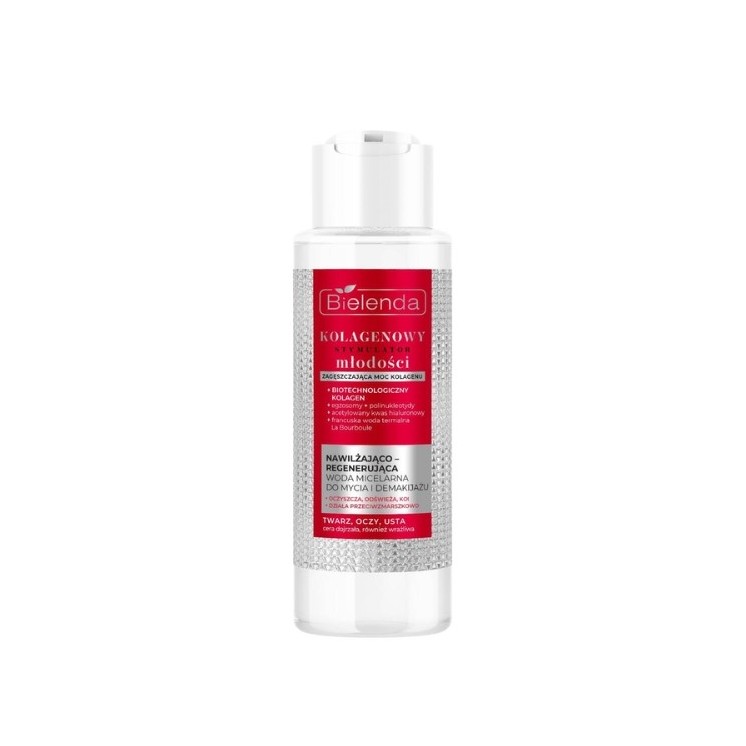 Bielenda Collagen Youth Stimulator Moisturizing and regenerating micellar water for facial cleansing and make-up removal 400 ml