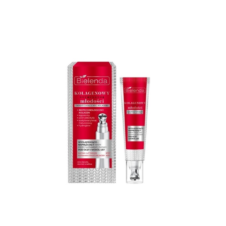 Bielenda Collagen Youth Stimulator Smoothing and firming anti-wrinkle cream for the eyes and mouth area 15 ml