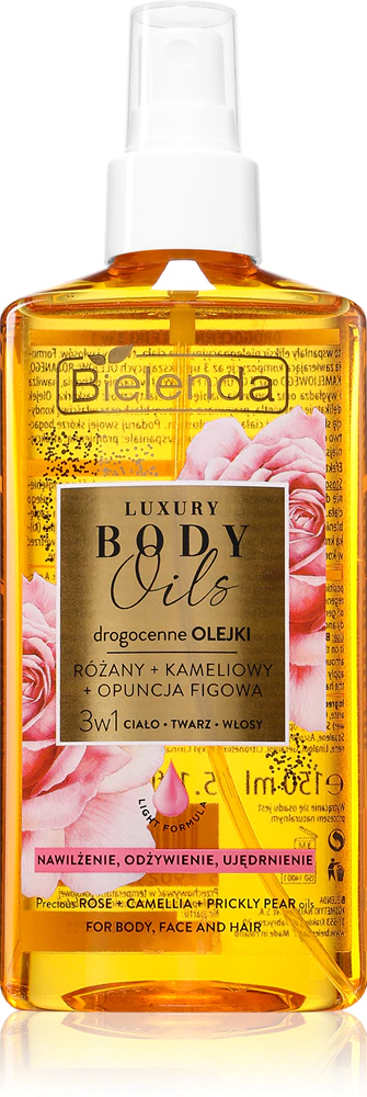 Bielenda Luxury Body Oils Rose + Camellia + Prickly Pear Oil for face, body and hair