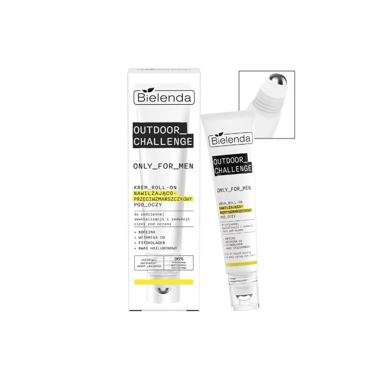 Bielenda Only For Men OUTDOOR CHALLENGE Moisturizing and anti-wrinkle roll-on eye cream 15 ml
