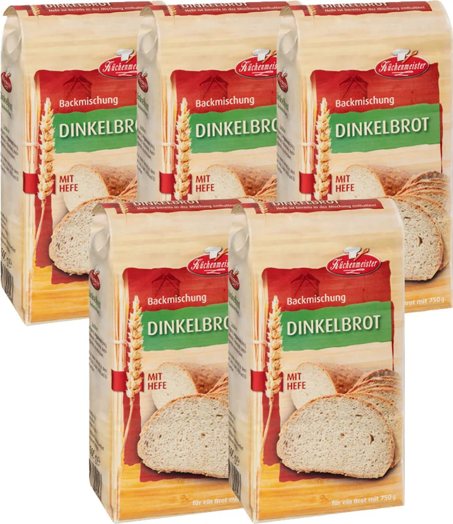 BIELMEIER Bread Mix Spelt Bread 5 pieces of 500 g Küchenmeister