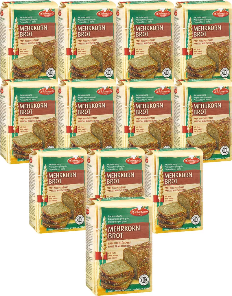 BIELMEIER Bread Mix Multigrain Bread 12 pieces of 1000 g Küchenmeister
