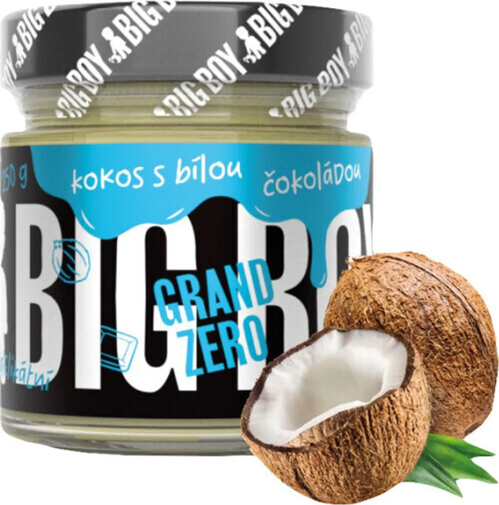 Big Boy Grand Zero Coconut 250 g coconut-white chocolate / Flavored nut butter / Fine coconut butter with white chocolate, no added sugar