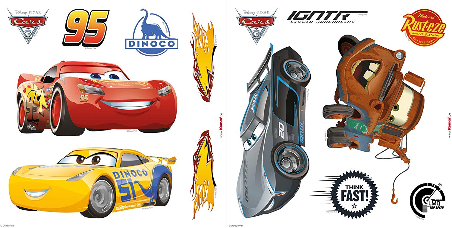Komar 16405 Window Sticker "Cars3 – Dimensions: 31 X 31 Cm (Width X Height