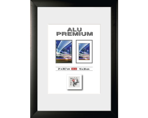 The Wall Photo frame aluminum Quattro black 21x29.7 cm (DIN A 4)