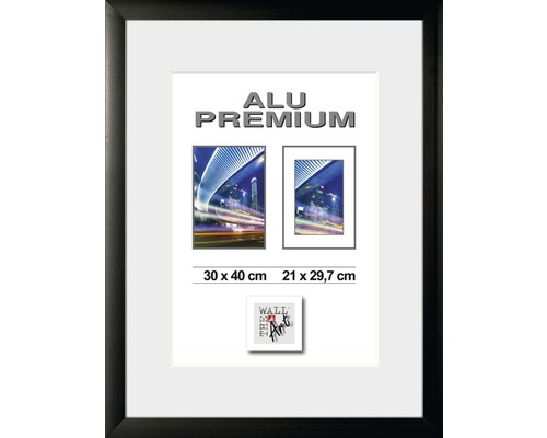 Aluminum Quattro picture frame, black, 30x40 cm