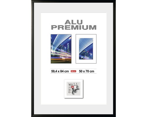 Aluminum Quattro picture frame, black, 59.4 x 84 cm (DIN A1)