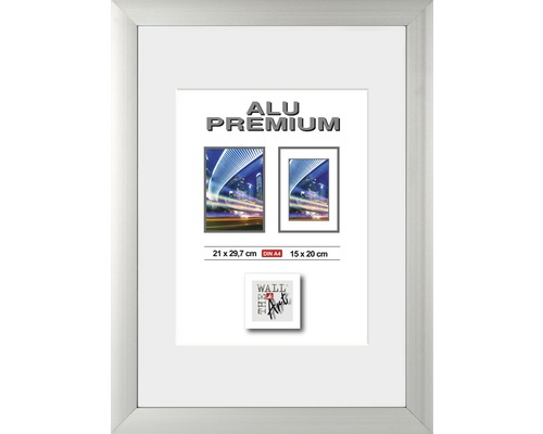 The Wall Picture frame aluminum Quattro silver 21x29.7 cm (DIN A 4)