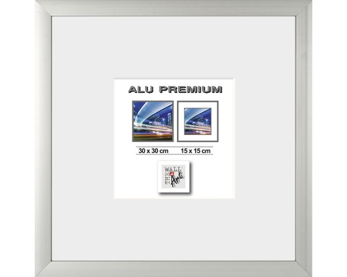The Wall Picture frame aluminum Quattro silver 30x30 cm