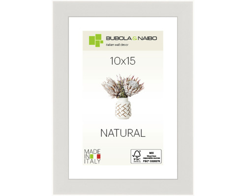 Bubola&Naibo Picture frame wood BASIC light white 10x15 cm