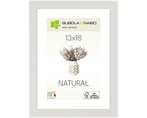 Bubola&Naibo Picture frame wood BASIC light white 13x18 cm