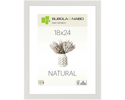 Bubola&Naibo Picture frame wood BASIC light white 18x24 cm