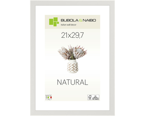 Bubola&Naibo Picture frame wood BASIC white light 21x29.7 cm (DIN A4)