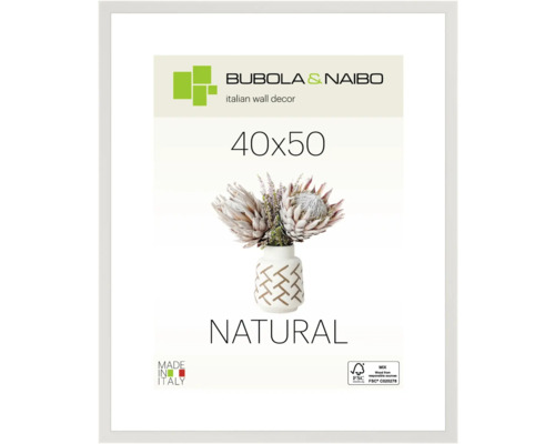 Bubola&Naibo Picture frame wood BASIC light white 40x50 cm